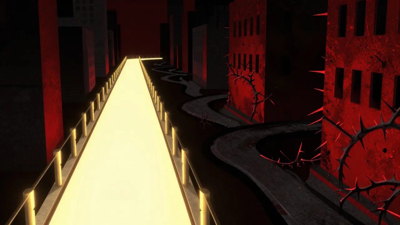 Abstract illustration of shadows and legal risks