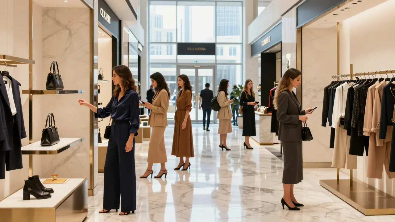 Women shopping at luxury retail destination in UAE fashion scene